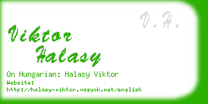 viktor halasy business card